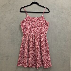 Ann Taylor LOFT Floral Blouson Dress Size Medium Petite Beach Coastal Casual